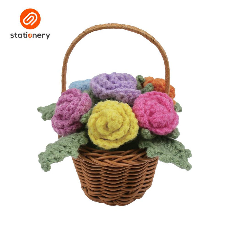 Flower Basket Crochet Fun Craft Kit Intermediate Level-zoom-