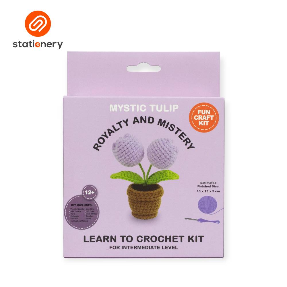 Flower Pots Crochet Fun Craft Kit  Intermediate Level