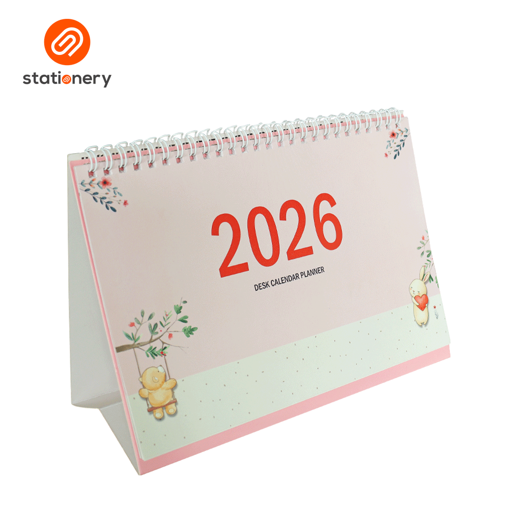 2026 Desk Monthly Planner and Calendar Set - Green-3