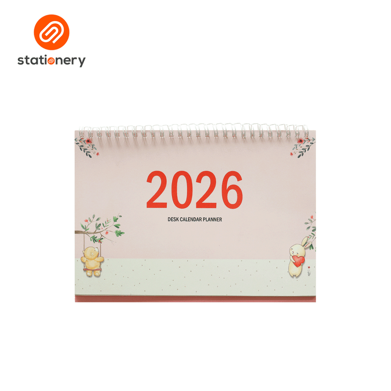 2026 Desk Monthly Planner and Calendar Set - Green-zoom-