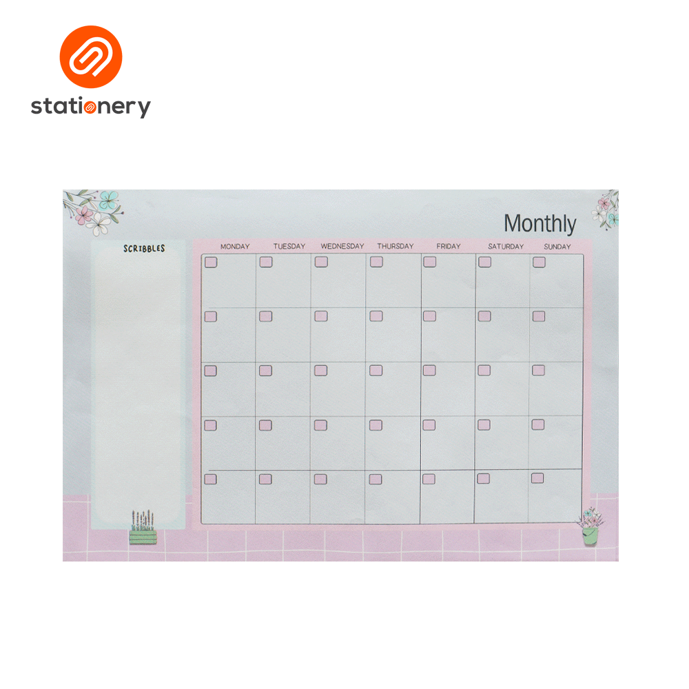 2026 Desk Monthly Planner and Calendar Set - Green-9