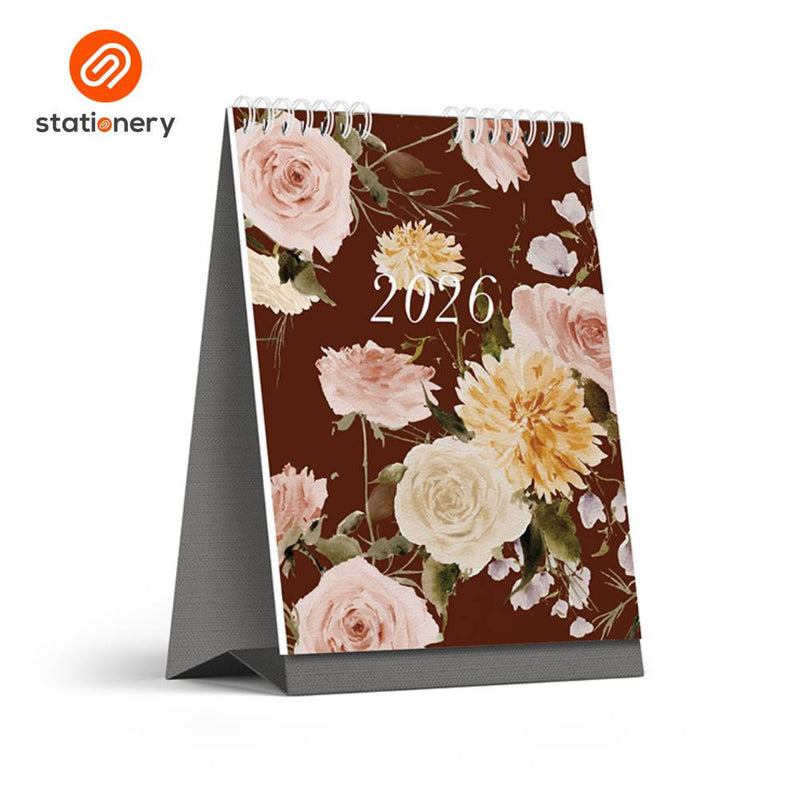 2026 Desk Calendar Florals & Verses 6 x 8"-zoom-