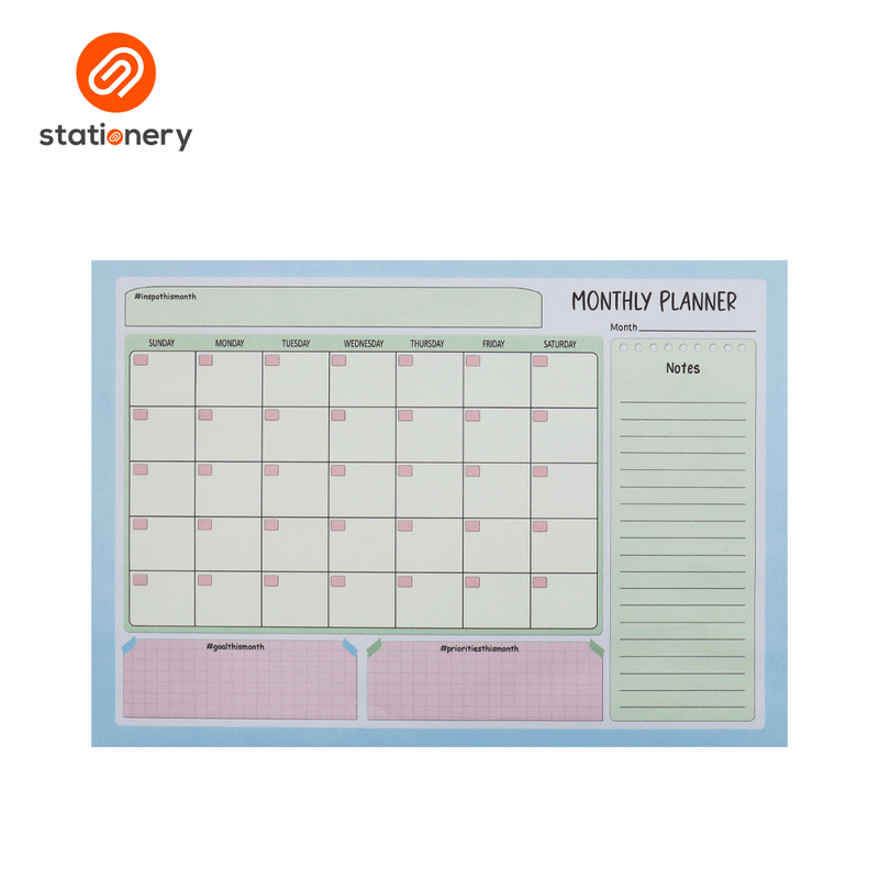 Deskpad Monthly Planner A4 - Pink-zoom-