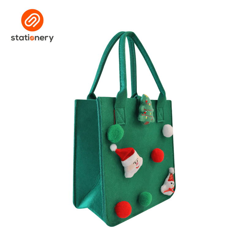 Christmas Reusable Felt Bag 23x13x23cm - Assorted-zoom-