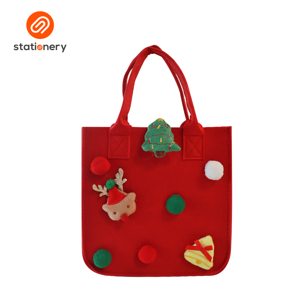 Christmas Reusable Felt Bag 23x13x23cm - Assorted-2