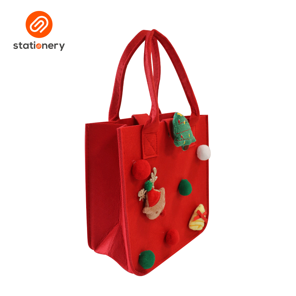 Christmas Reusable Felt Bag 23x13x23cm - Assorted-zoom-7