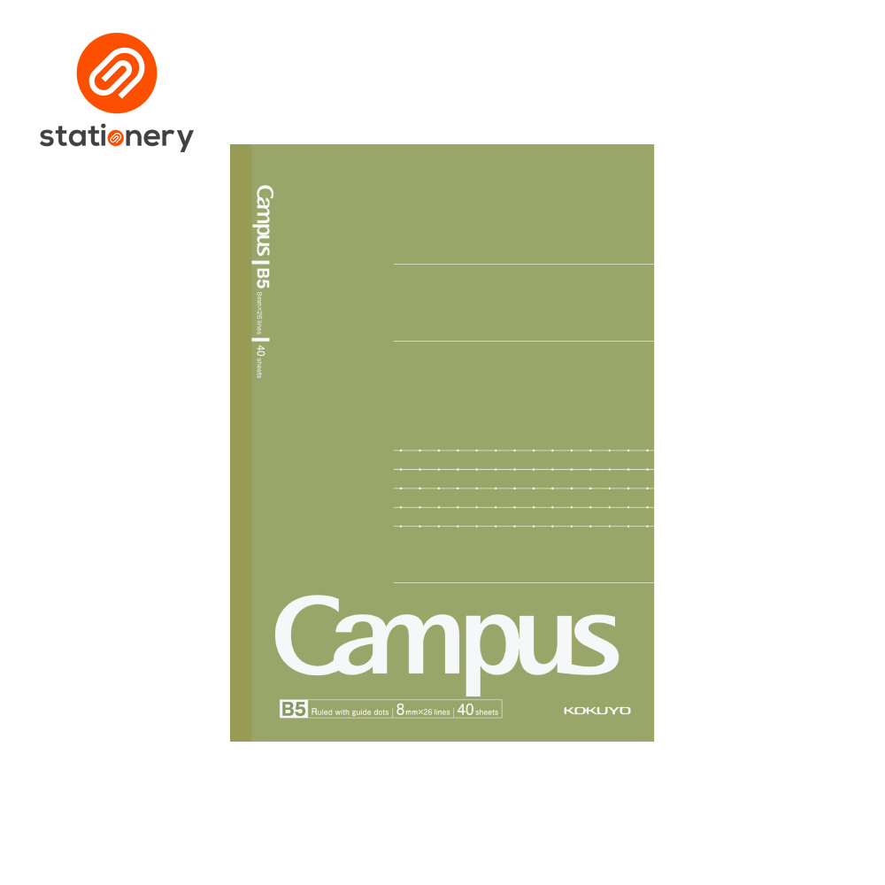 Kokuyo Campus Dotted Ruled Notebook 40 Sheets B5 - Gray-4
