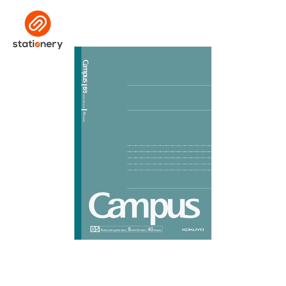 Kokuyo Campus Dotted Ruled Notebook 40 Sheets B5 - Gray-3