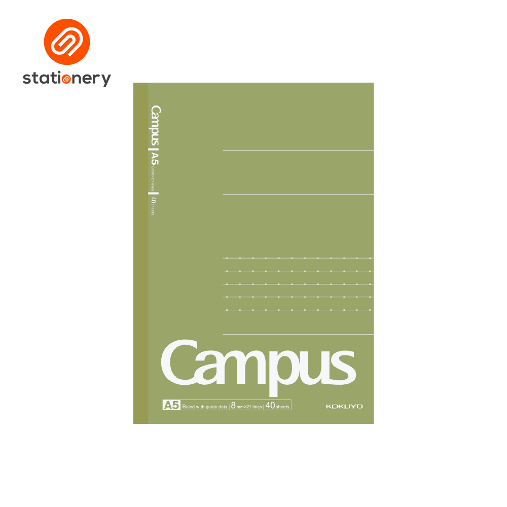 Kokuyo Campus Dotted Ruled Notebook 40 Sheets A5 - Gray-5