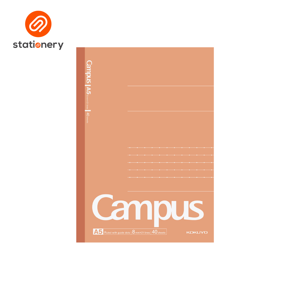Kokuyo Campus Dotted Ruled Notebook 40 Sheets A5 - Gray-zoom-4