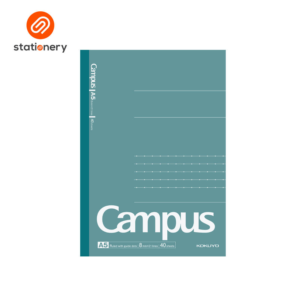 Kokuyo Campus Dotted Ruled Notebook 40 Sheets A5 - Gray-zoom-2