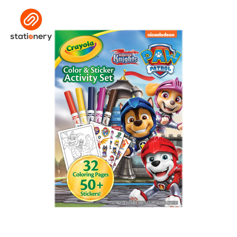 Crayola PAW Patrol Rescue Knights Color & Sticker Activity Set-zoom-