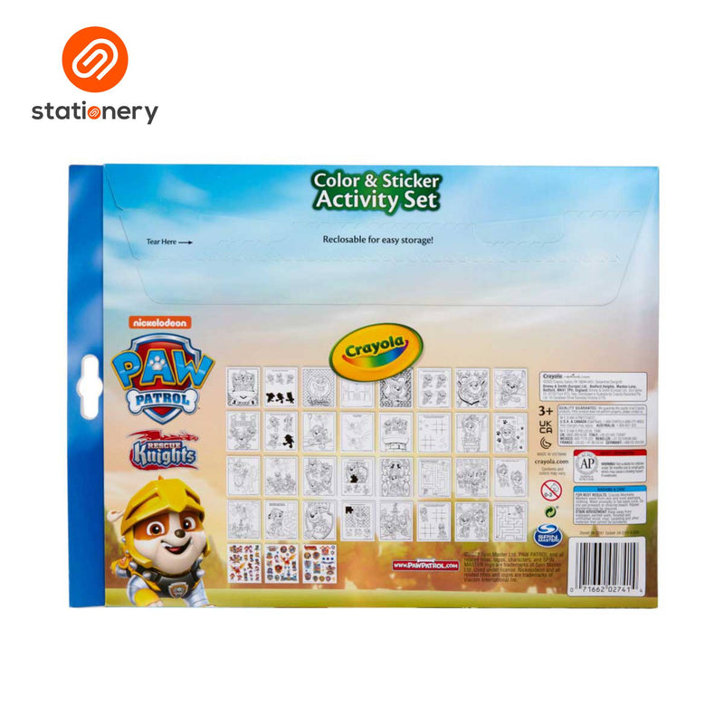 Crayola PAW Patrol Rescue Knights Color & Sticker Activity Set-zoom-