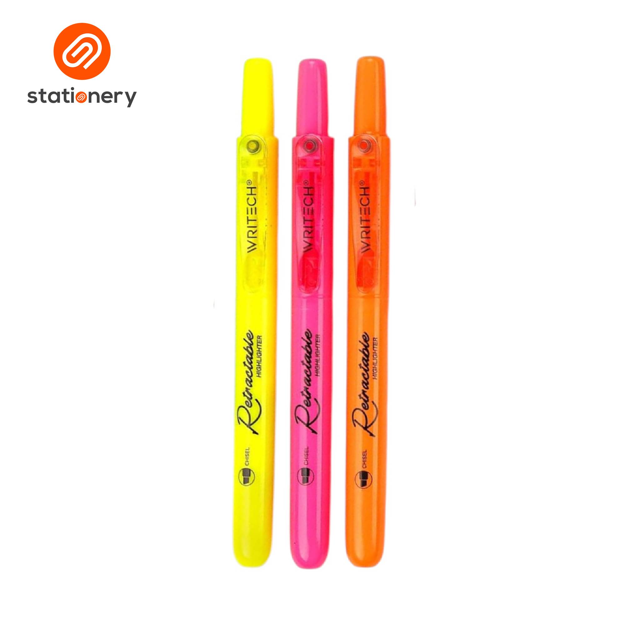 Writech Retractable Highlighters W-805N 3pcs per Set - Neon Colors-zoom-4