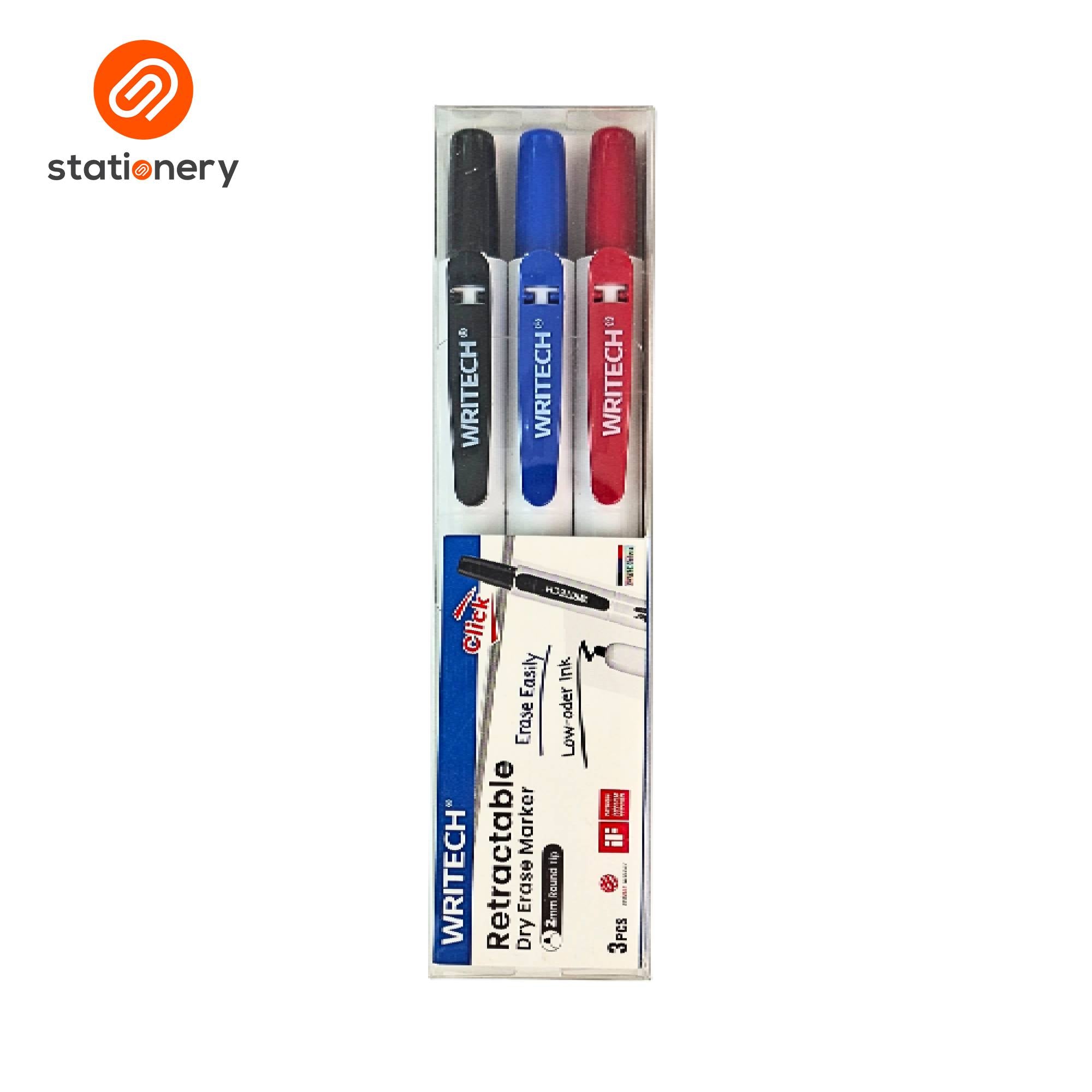 SSP-10100207:10100207_WRITECH_WHITEBOARD_RET_MARKER_3s_W-709_BlK_BLU_RED.jpg