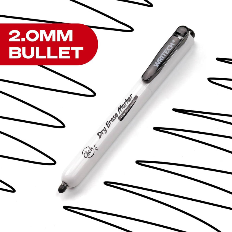 Writech Retractable Whiteboard Marker W-709 3pcs per Set - Black/Blue/Red-zoom-