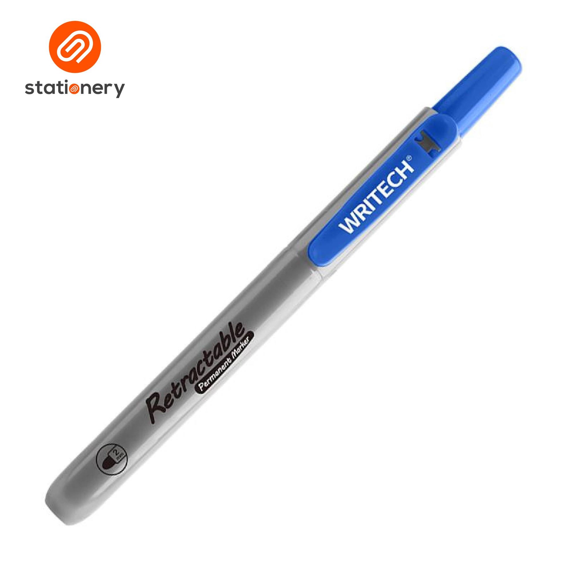 Writech Retractable Permanent Markers W-805P 3pcs per Set - Black/Blue/Red-5