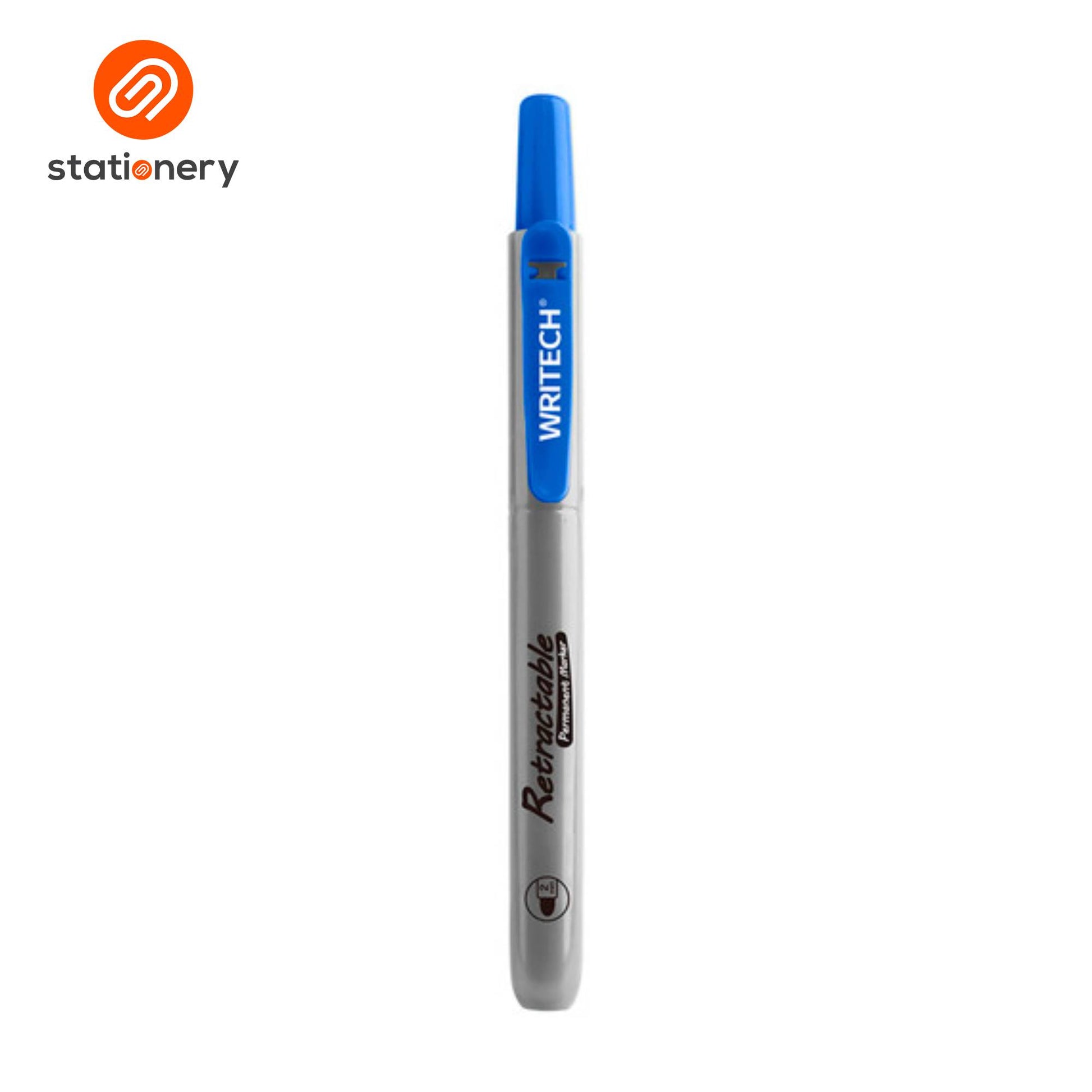 Writech Retractable Permanent Markers W-805P 3pcs per Set - Black/Blue/Red-6