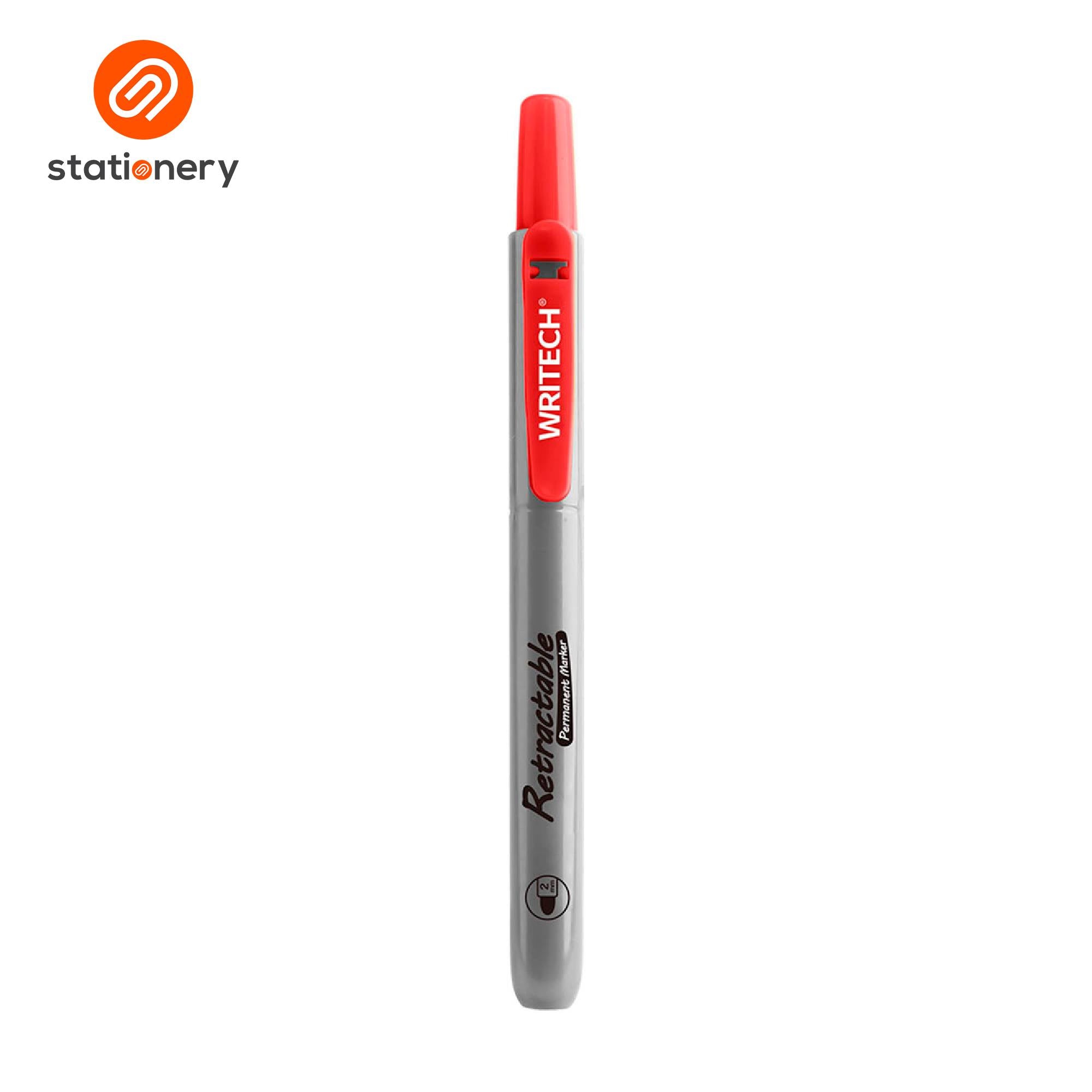 Writech Retractable Permanent Markers W-805P 3pcs per Set - Black/Blue/Red-zoom-8