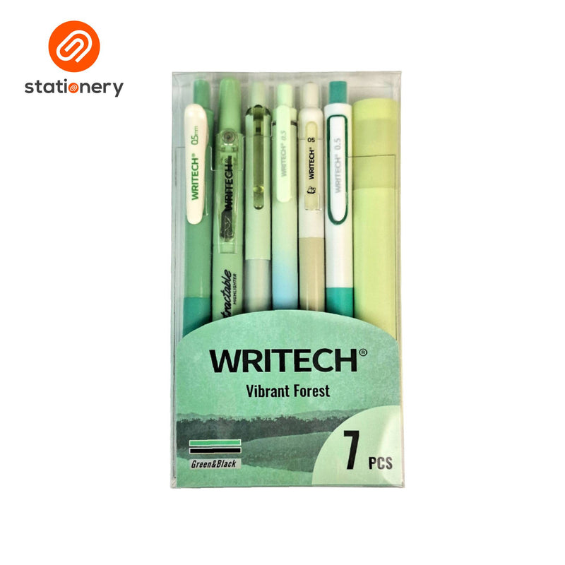 Writech Journaling Writing Set W-JK04 7pcs per Pack - Vibrant Forest-zoom-