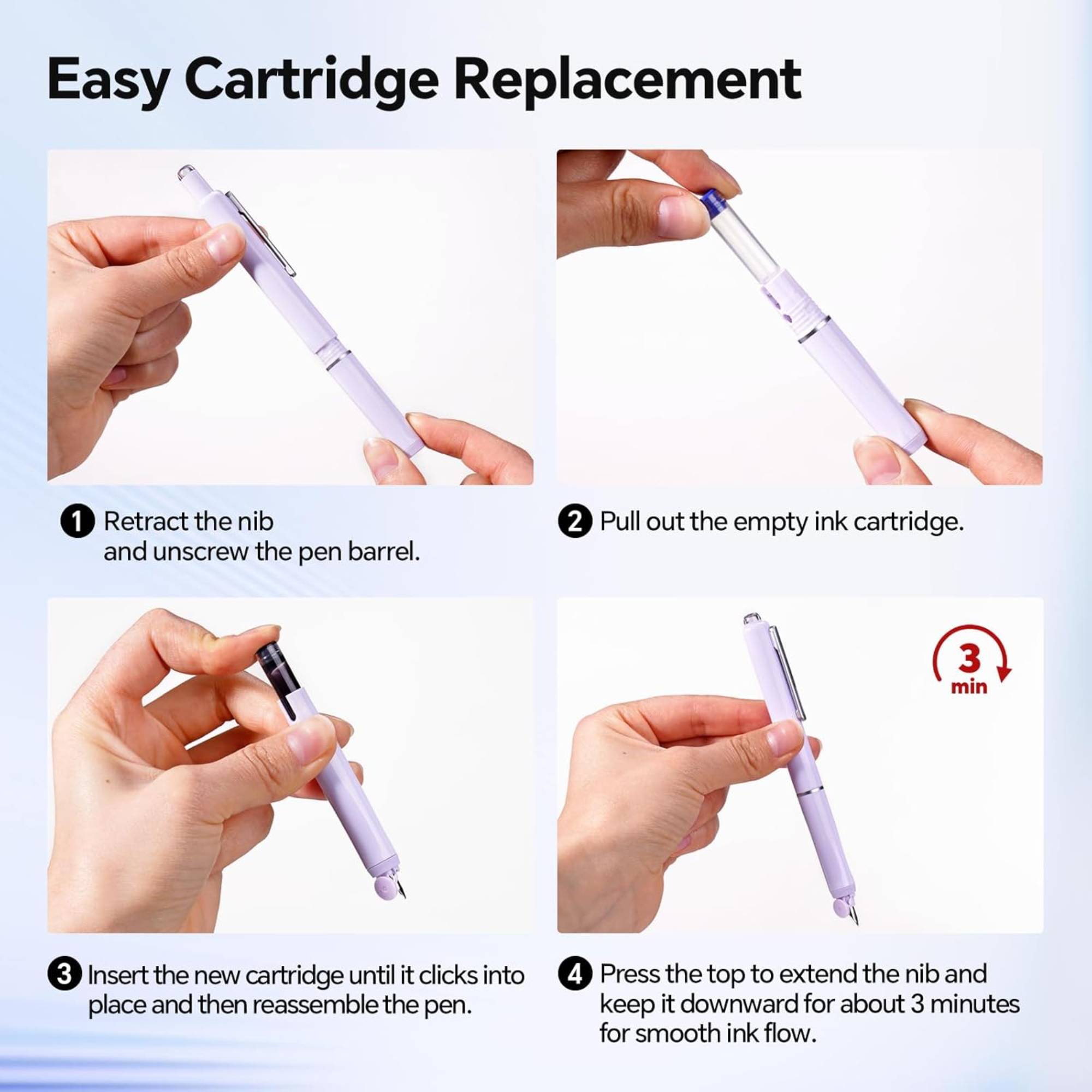 Writech Clictek Retractable Fountain Pens - W-784-zoom-5