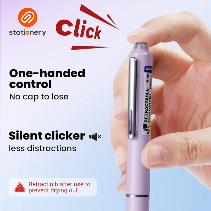 Writech Clictek Retractable Fountain Pens - W-784-zoom-