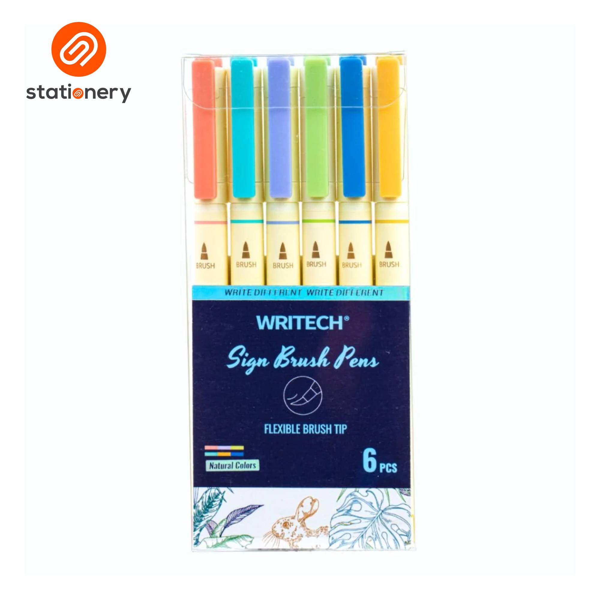 SSP-10100240:10100240a_WRITECH_SIGN_BRUSH_PEN_6PCS_PER_SET_-_NATURAL.jpg