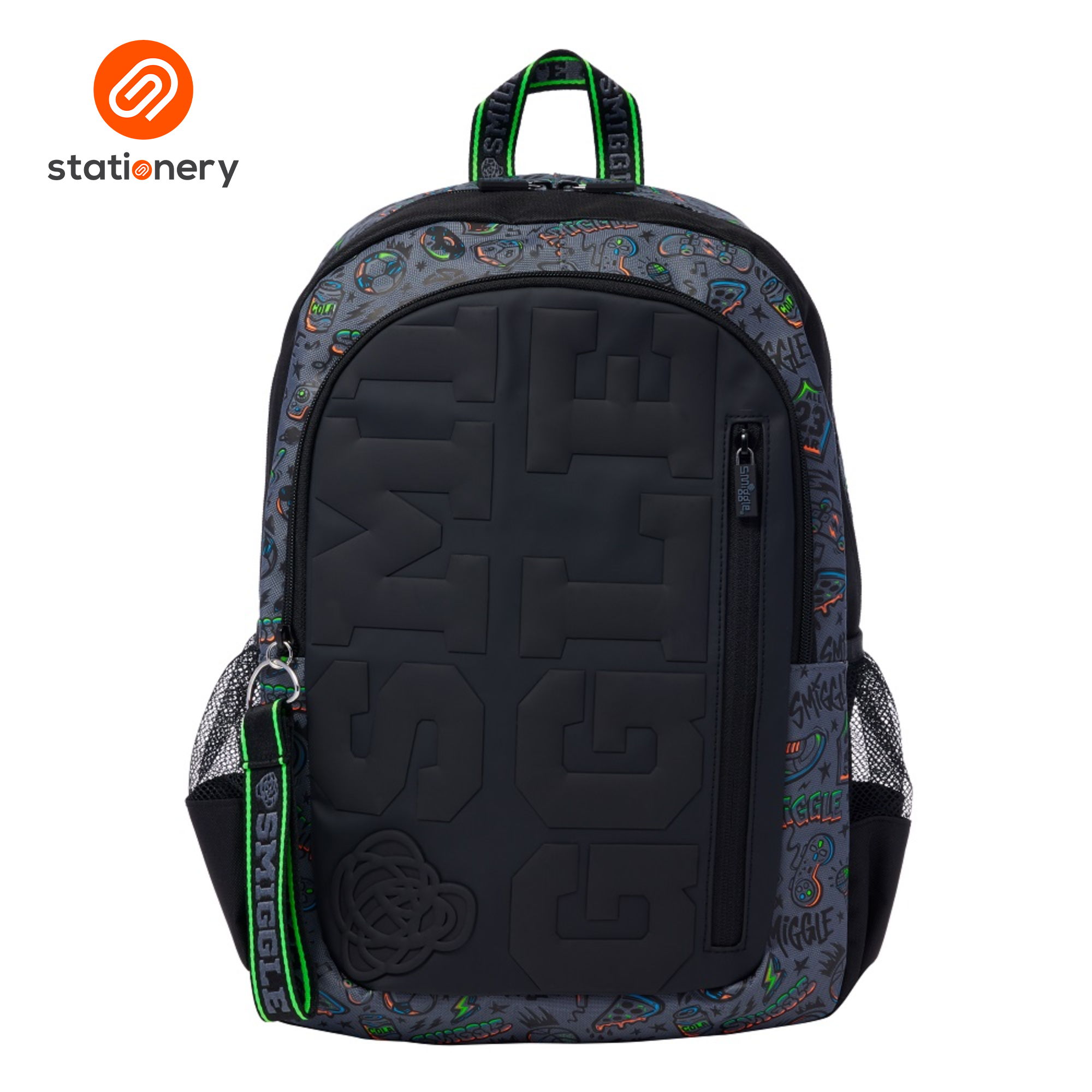 Smiggle Smiggler Classic Backpack - Black-zoom-1