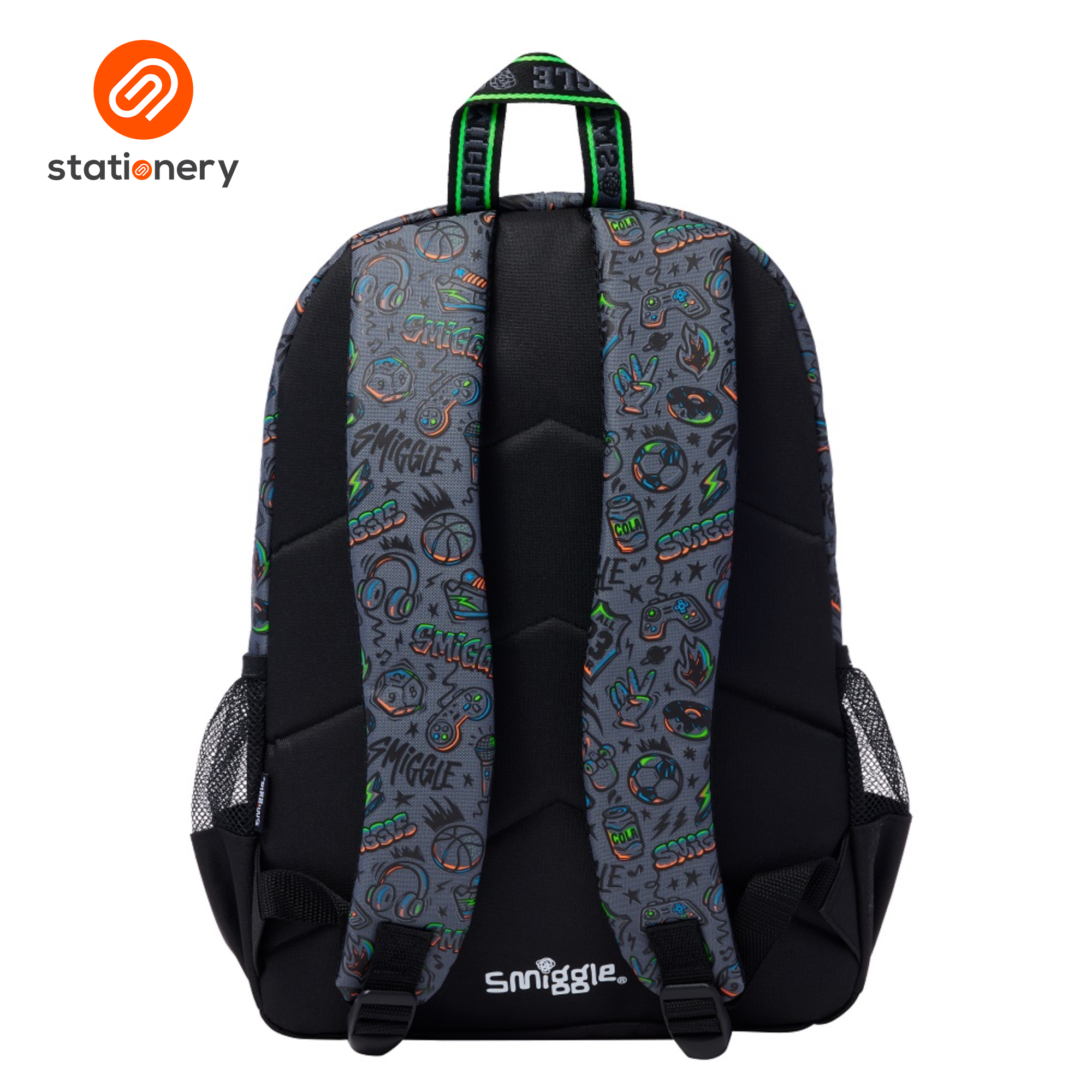 Smiggle Smiggler Classic Backpack - Black-zoom-3