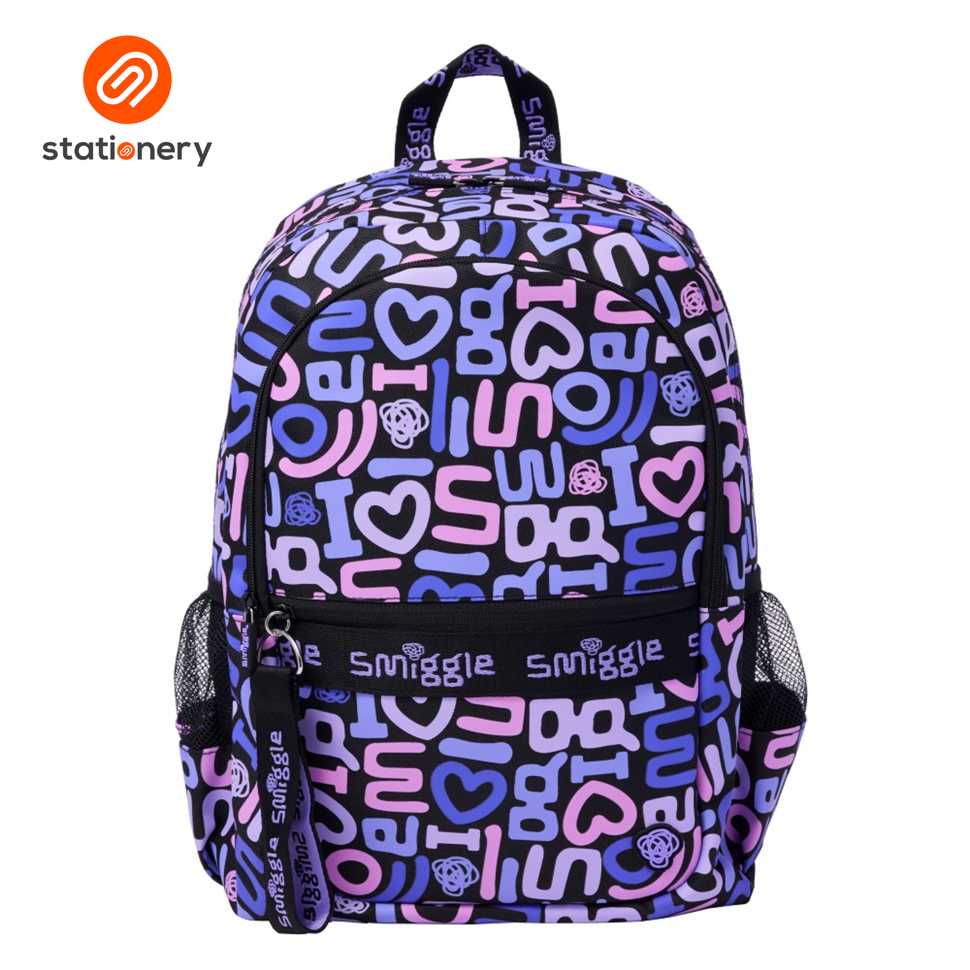 Smiggle Smiggler Classic Backpack - Black Mix-1