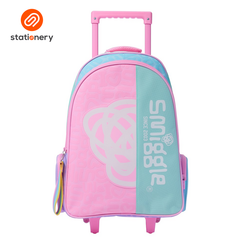 Smiggle Smiggler Trolley Backpack With Light Up Wheels - Pastel-zoom-