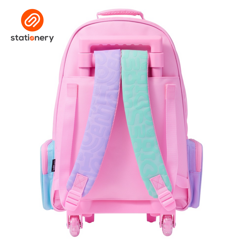 Smiggle Smiggler Trolley Backpack With Light Up Wheels - Pastel-zoom-