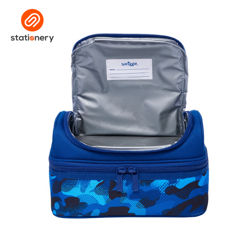 Smiggle Smiggler Double Decker Lunchbox - Navy-zoom-