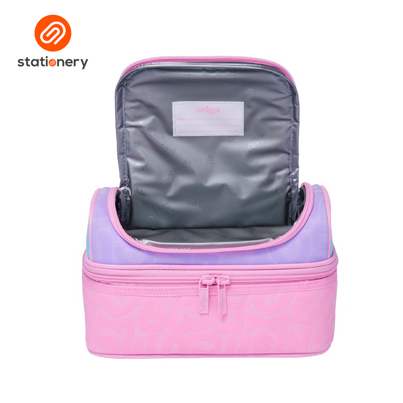 Smiggle Smiggler Double Decker Lunchbox - Pastel-zoom-