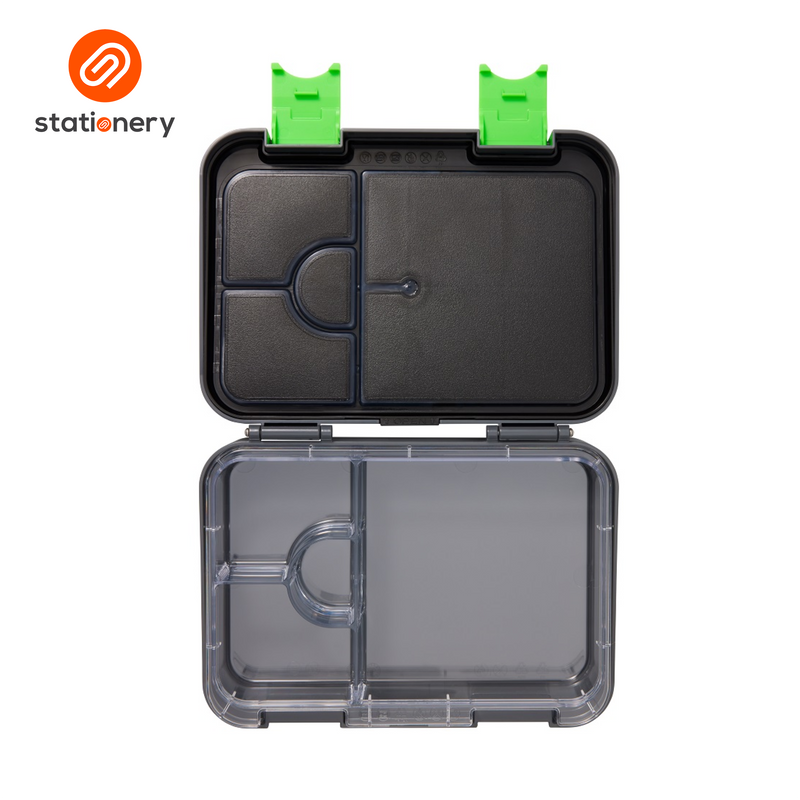 Smiggle Smiggler Medium Bento Lunchbox - Black-zoom-