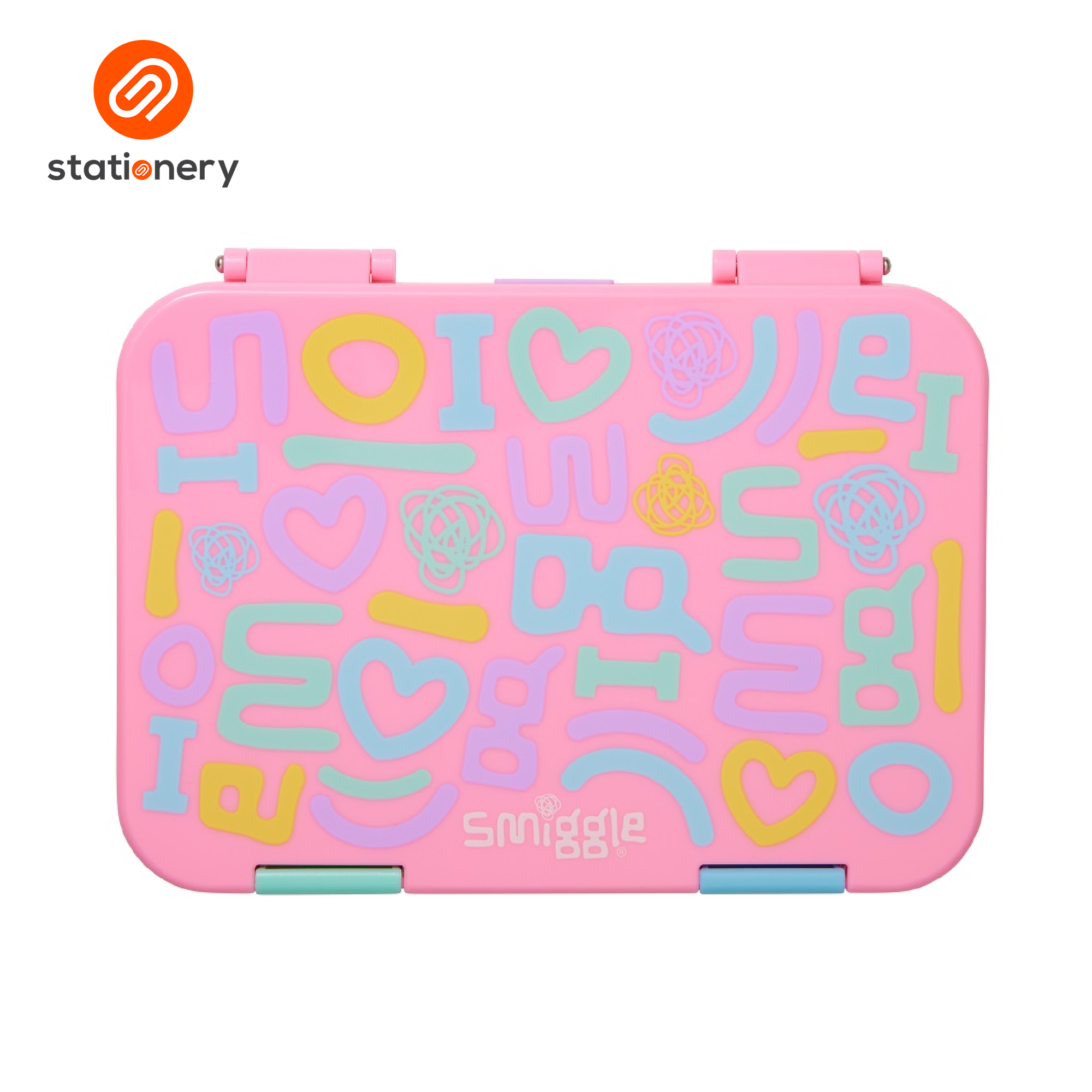 Smiggle Smiggler Medium Bento Lunchbox - Pastel-zoom-1