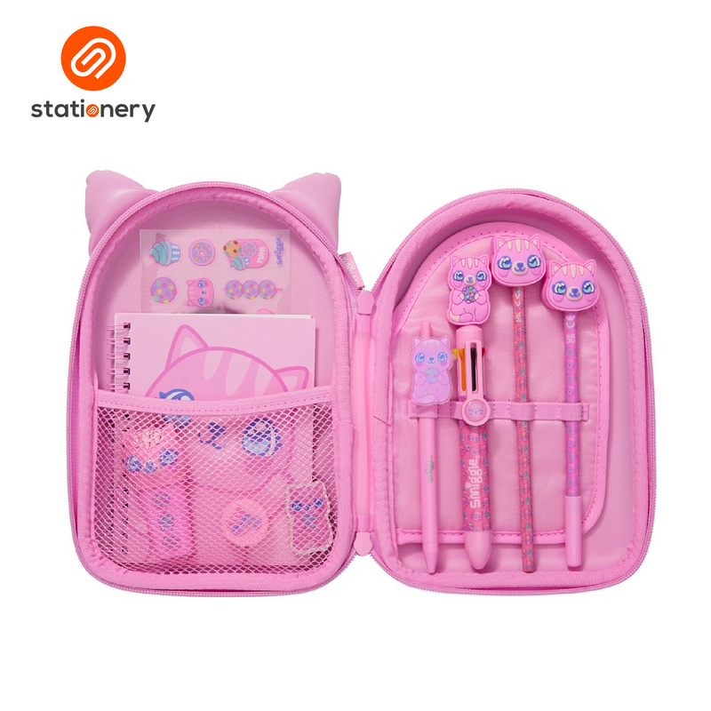 Smiggle Pals Hardtop Stationery Gift Pack - Pink-zoom-