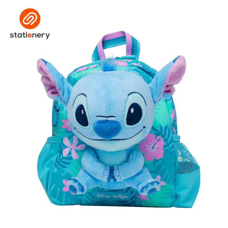 Smiggle Stitch Teeny Tiny Backpack With Detachable Plush - Turquoise-zoom-