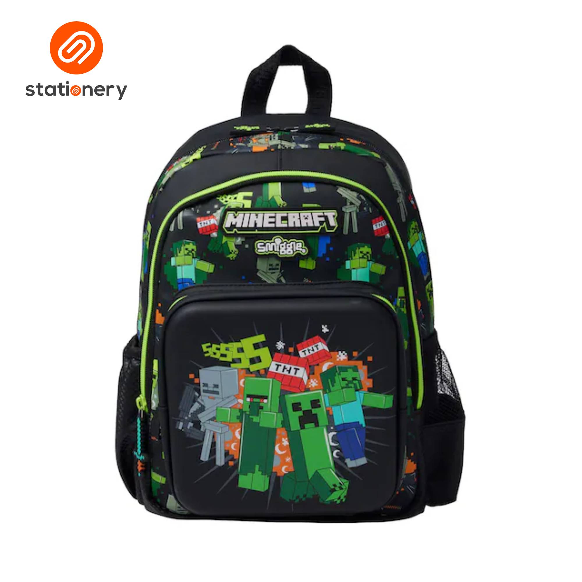 Smiggle Minecraft Junior Character Backpack - Black