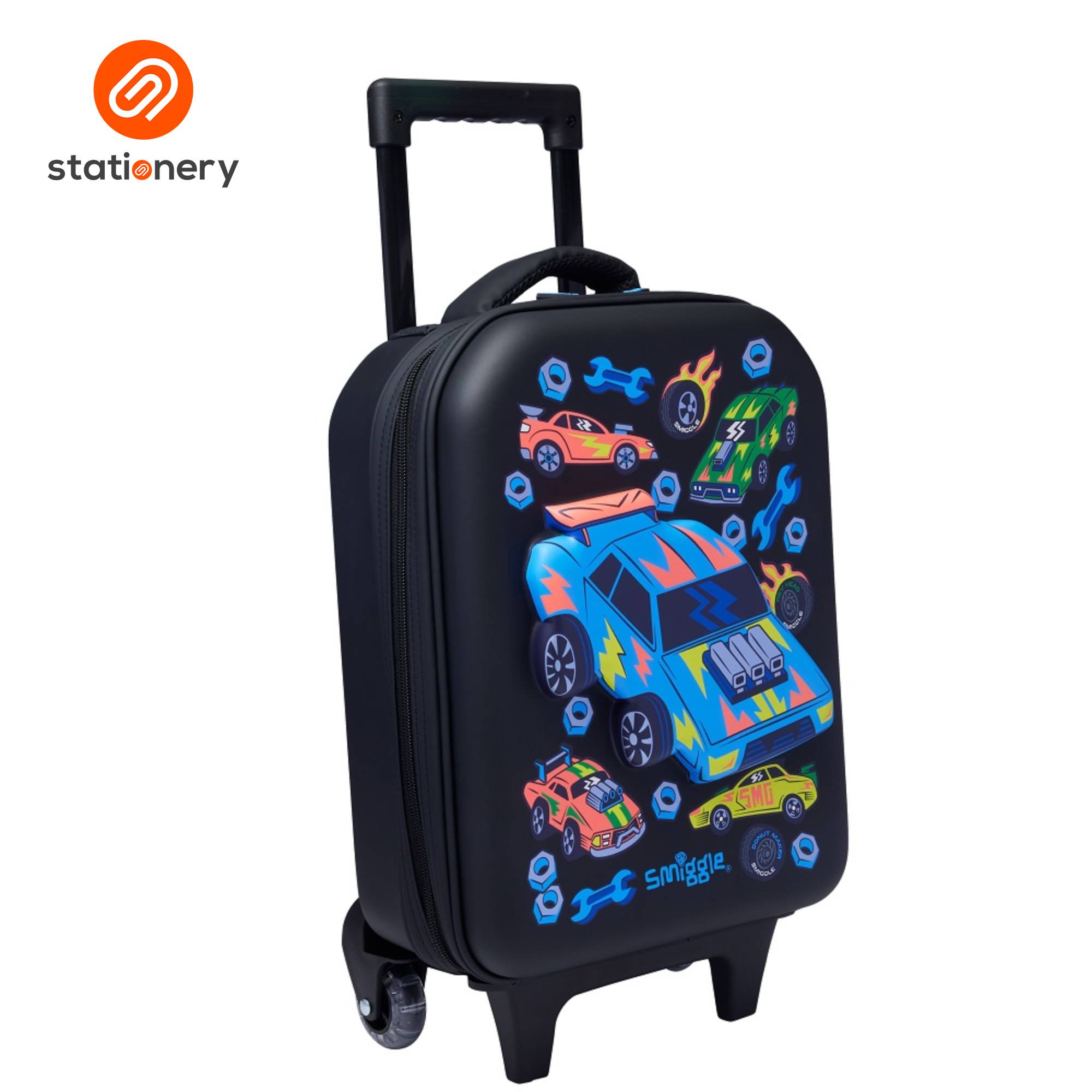 Smiggle Playtime Junior Hardtop Trolley - Black-zoom-2