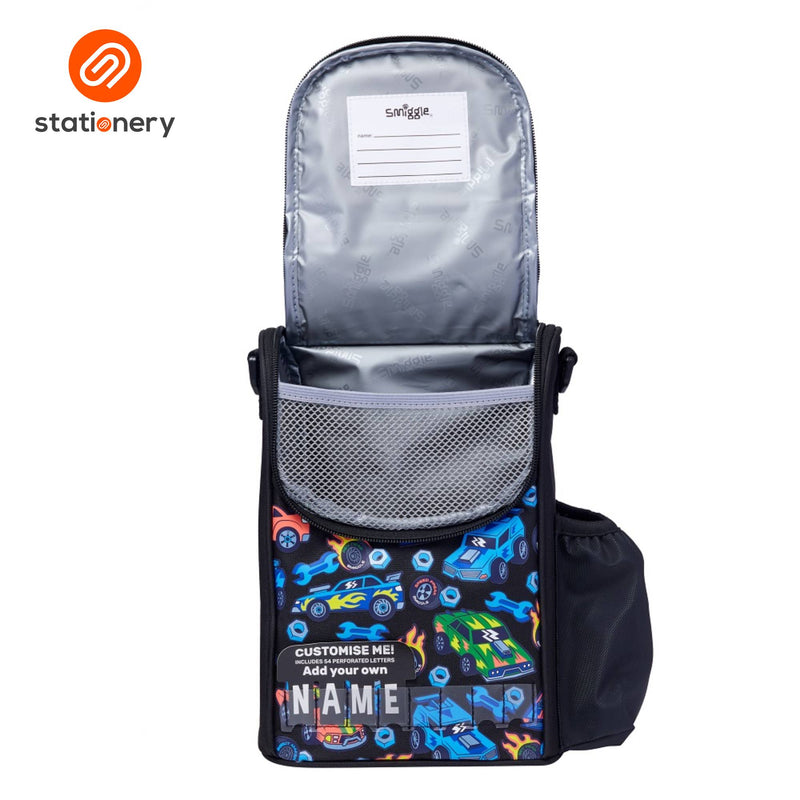 Smiggle Playtime Junior Id Lunchbox With Strap - Black-zoom-