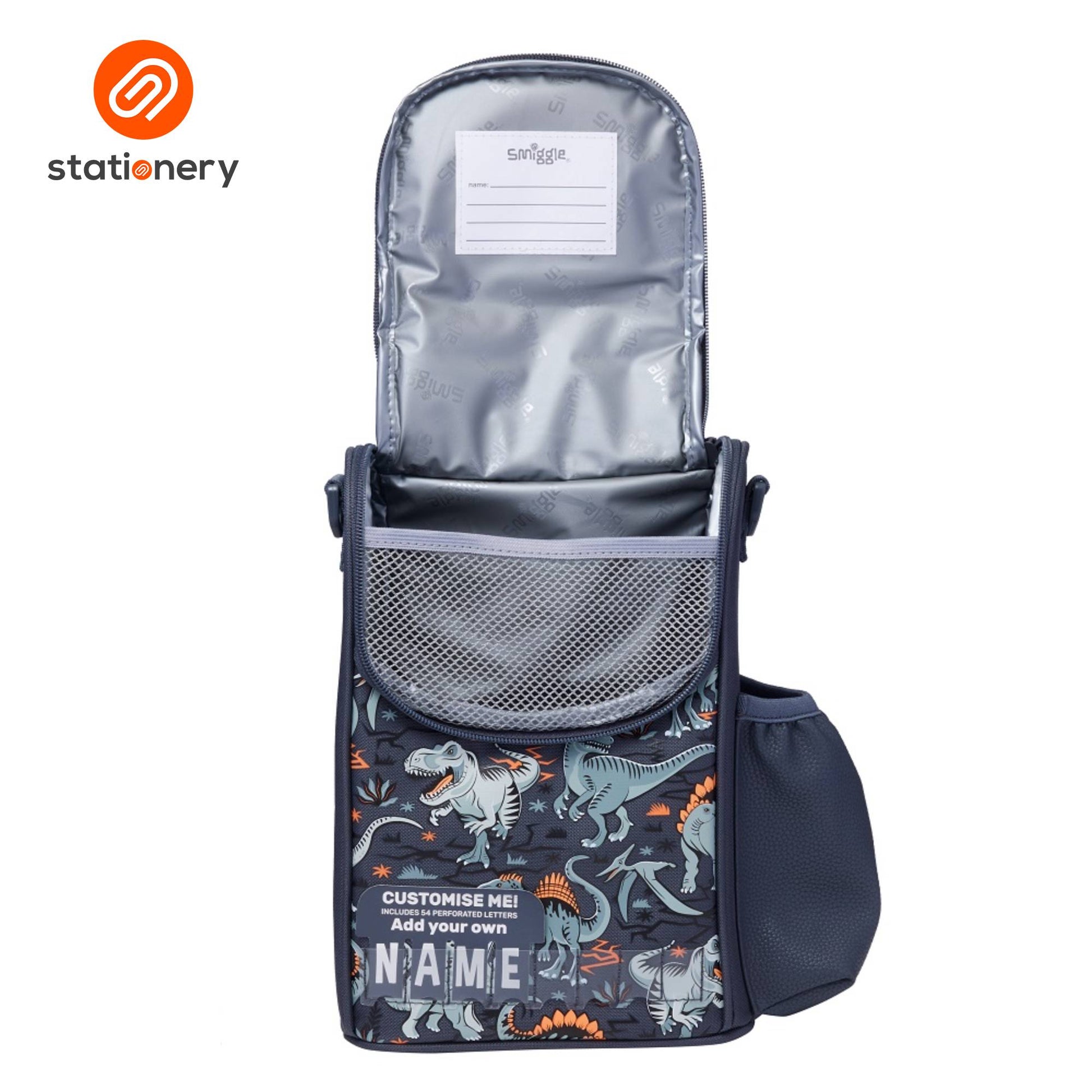 Smiggle Playtime Junior Id Lunchbox With Strap - Grey-2
