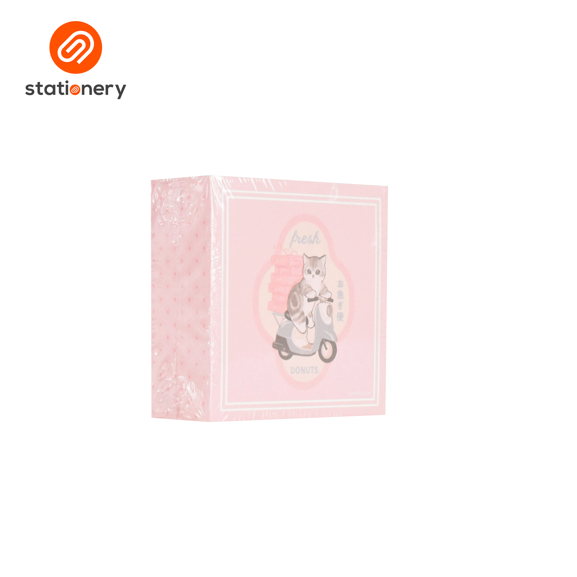 Mofusand Coffee & Donuts Memo Pad 360 Sheets 9x9cm - Pink-zoom-4