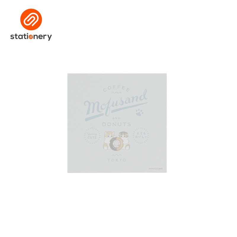 Mofusand Coffee & Donuts Memo Pad 360 Sheets 9x9cm - Pink-zoom-