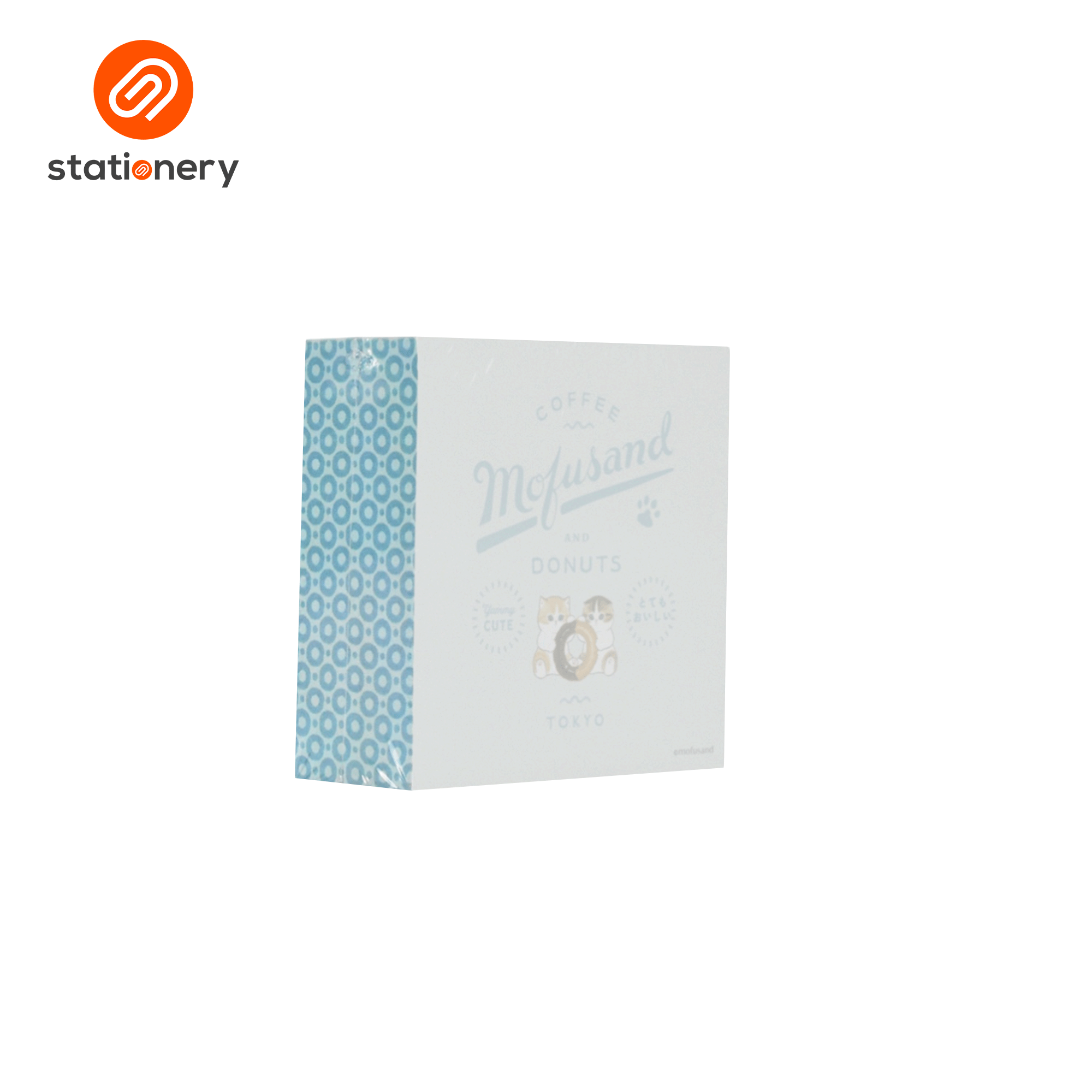 Mofusand Coffee & Donuts Memo Pad 360 Sheets 9x9cm - Pink-zoom-10
