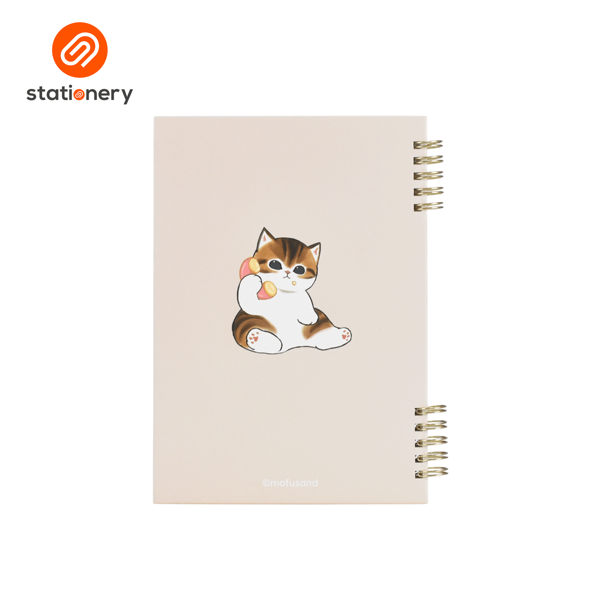 Mofusand Coffee & Donuts Spiral Notebook A5 80 Sheets - Pink-6