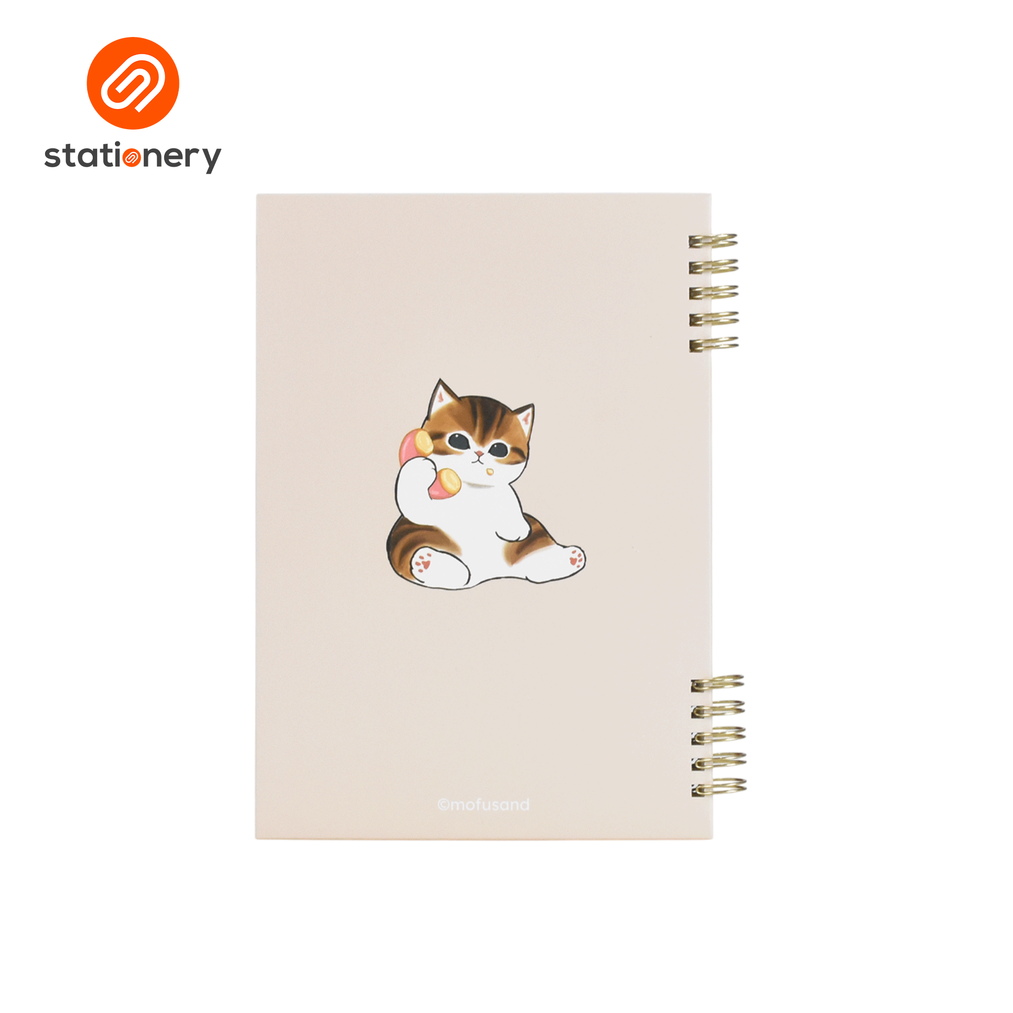 Mofusand Coffee & Donuts Spiral Notebook A5 80 Sheets - Pink-zoom-6