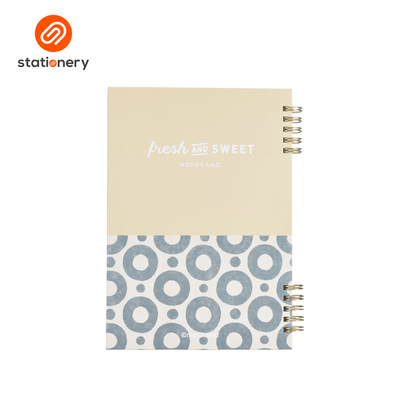 Mofusand Coffee & Donuts Spiral Notebook A5 80 Sheets - Pink-zoom-