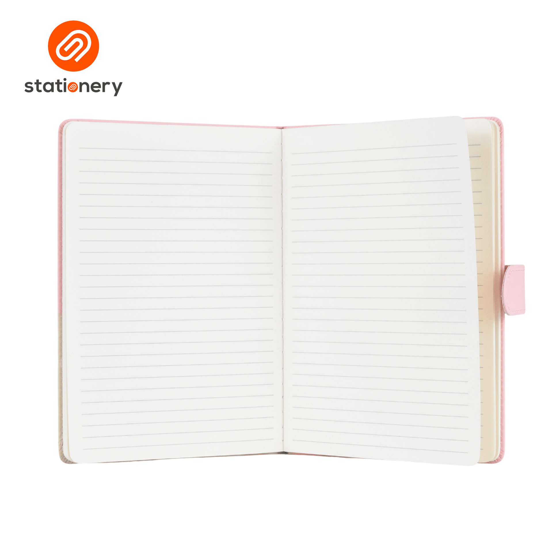 Mofusand Coffee & Donuts PU Hard Cover Ruled A5 Notebook with Magnetic Closure - Pink-2