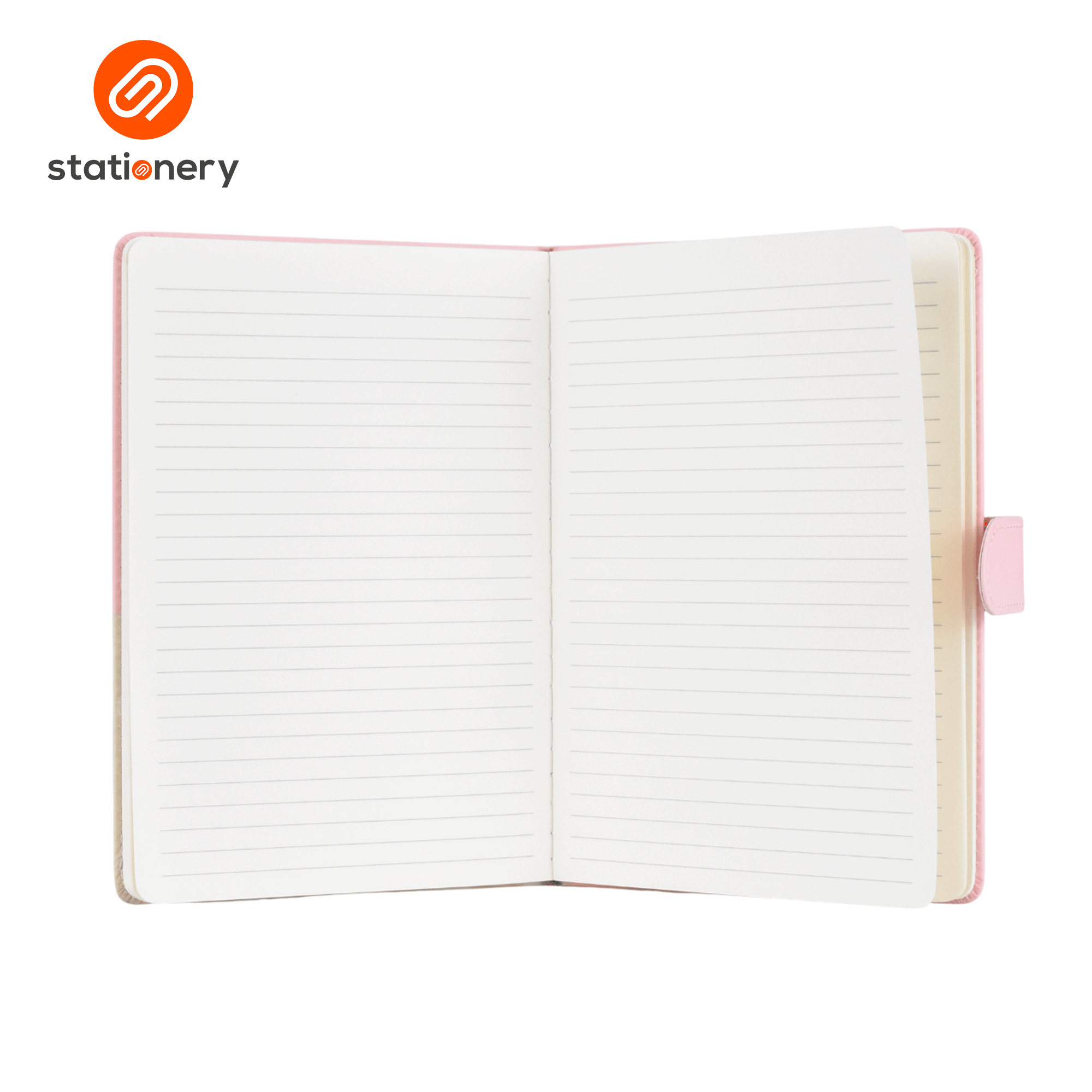 Mofusand Coffee & Donuts PU Hard Cover Ruled A5 Notebook with Magnetic Closure - Pink-zoom-2